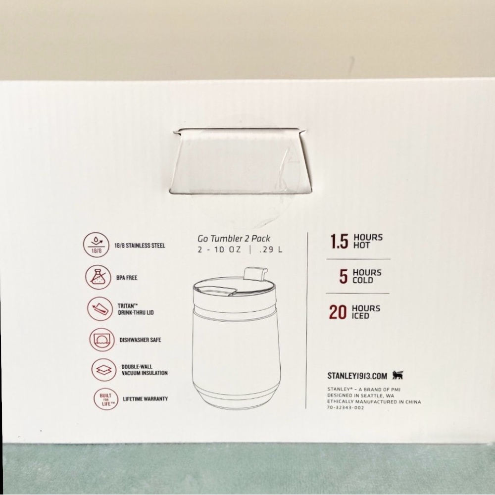 STANLEY 10oz Go Tumbler 2 Pack Valentines Set NEW Target Exclusive Red & Pink - Picture 3 of 6